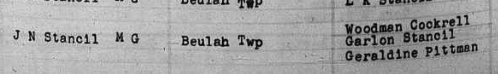 1940 Johnston County marriage registry entry for George Vernon Stancil and Mavis Stancil (Part 2: Ceremony and Witnesses)