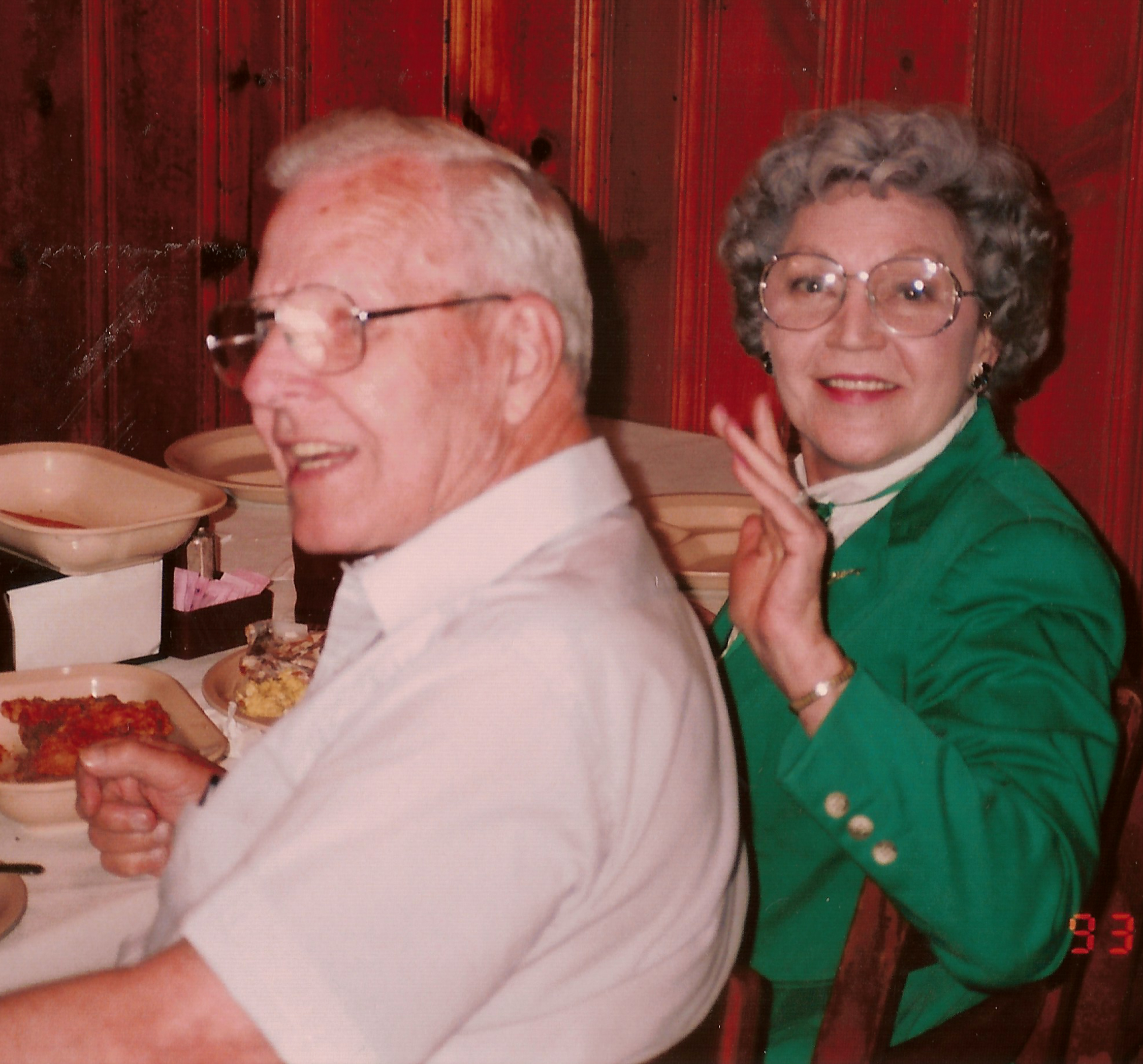 Bob and Dot Dennison at Parkers Barbecue in Wilson, North Carolina.