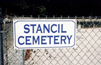 Cemetery sign